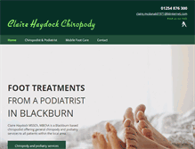 Tablet Screenshot of clairehaydock-chiropodist.co.uk